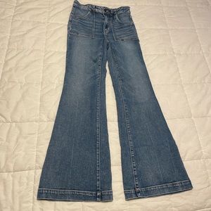 Flare high rise jeans
